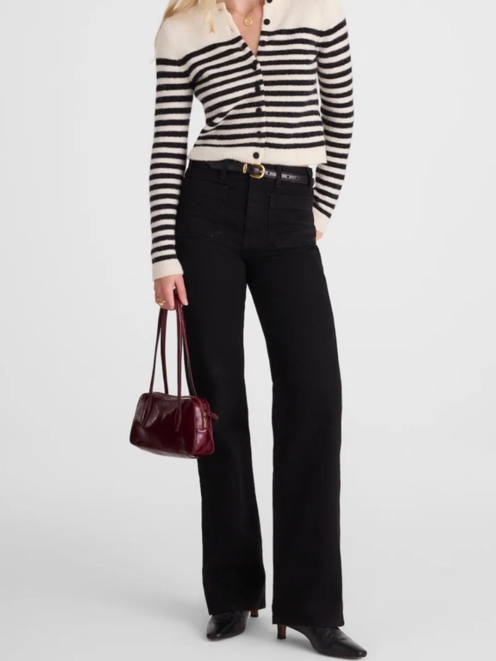 Madewell Cleo Straight Jean Black Size 33 NWT